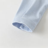Dave&Bella Toddler Boys Blue Houndstooth Cotton Formal Shirts Tops -1