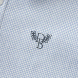 Dave&Bella Toddler Boys Blue Houndstooth Cotton Formal Shirts Tops -1