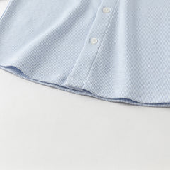 Dave&Bella Toddler Boys Autumn Blue Houndstooth Cotton Formal Shirts Tops
