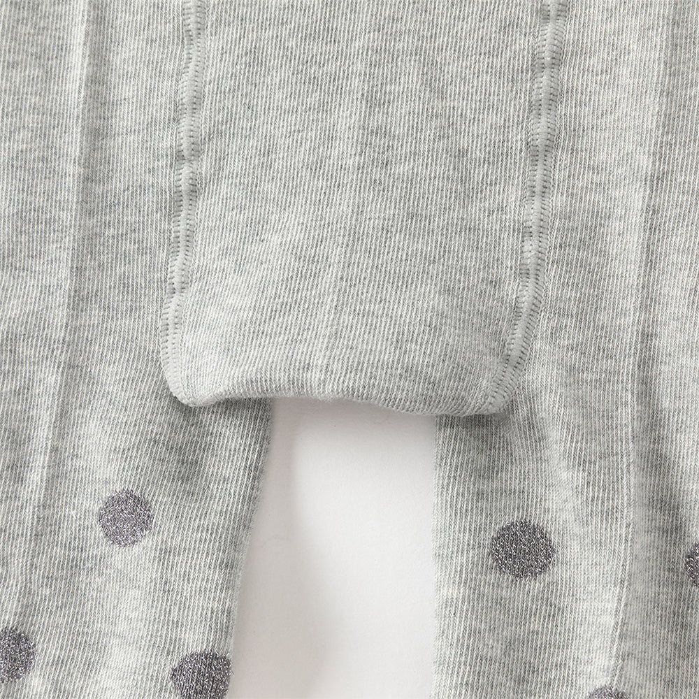 Dave&Bella Kids Girls Grey Print Footed Tights Leggings