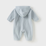 Dave&Bella Baby Girls/Boys Indoor Antistatic Hooded Crawling Romper
