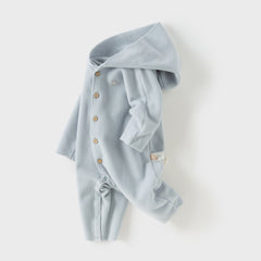 Dave&Bella Baby Girls/Boys Autumn Indoor Antistatic Hooded Crawling Romper