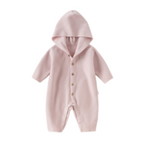 Dave&Bella Baby Girls/Boys Indoor Antistatic Hooded Crawling Romper