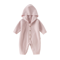 Dave&Bella Baby Girls/Boys Autumn Indoor Antistatic Hooded Crawling Romper