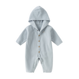 Dave&Bella Baby Girls/Boys Indoor Antistatic Hooded Crawling Romper