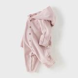Dave&Bella Baby Girls/Boys Indoor Antistatic Hooded Crawling Romper