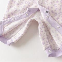 Dave&Bella Baby Girls/Boys Autumn Print Fleece One-piece Hooded Crawl Suit Romper