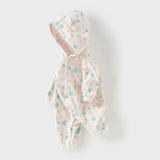 Dave&Bella Baby Girls/Boys Playful Print Fleece One-piece Hooded Crawl Suit Romper