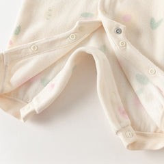 Dave&Bella Baby Girls/Boys Autumn Print Fleece One-piece Hooded Crawl Suit Romper