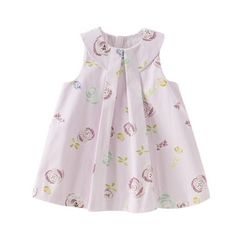 Dave&Bella Toddler Girls Summer Cute Pink Breathable Cotton Sleeveless A-line Dress