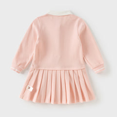 Dave&Bella Toddler Girls Autumn Cotton College Style A-line Dress