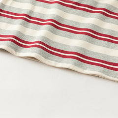 Dave&Bella Toddler Boys Playful Red White Striped Two-piece Pants Suits