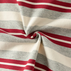 Dave&Bella Toddler Boys Playful Red White Striped Two-piece Pants Suits