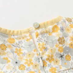 Dave&Bella Toddler Girls Winter Fashion Floral Cotton Long-sleeved Top Pants Suits
