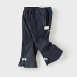Dave&Bella Toddler Girls Denim Blue Comfortable Versatile Flared Jeans