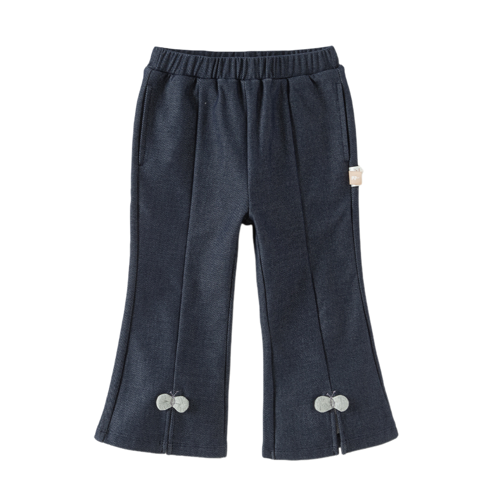Dave&Bella Toddler Girls Denim Blue Comfortable Versatile Flared Jeans