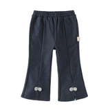 Dave&Bella Toddler Girls Denim Blue Comfortable Versatile Flared Jeans