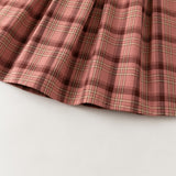 Dave&Bella Toddler Girls Pink Plaid Doll Collar Soft Birthday A-line Dress