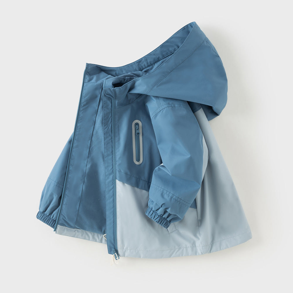 Dave&Bella Toddler Boys Blue Waterproof Hooded Outdoor Jackets