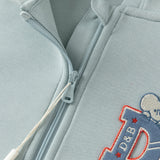 Dave&Bella Toddler Boys/Girls Blue/Pink Letter embroidery Outwear Hooded Coats