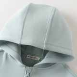 Dave&Bella Toddler Boys/Girls Blue/Pink Letter embroidery Outwear Hooded Coats