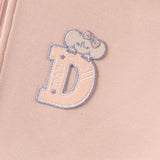 Dave&Bella Toddler Boys/Girls Blue/Pink Letter embroidery Outwear Hooded Coats