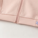 Dave&Bella Toddler Boys/Girls Blue/Pink Letter embroidery Outwear Hooded Coats