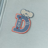 Dave&Bella Toddler Boys/Girls Blue/Pink Letter embroidery Outwear Hooded Coats