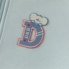 Dave&Bella Toddler Boys/Girls Blue/Pink Letter embroidery Outwear Hooded Coats