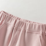 Dave&Bella Toddler Girls Pink Sweet Flower Print Soft Jogger Pants