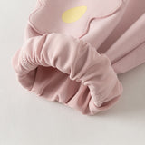 Dave&Bella Toddler Girls Pink Sweet Flower Print Soft Jogger Pants