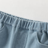 Dave&Bella Toddler Girls Denim Blue Sweet Bow Tie Versatile Flared Jeans