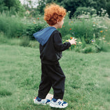Dave&Bella Toddler Boys Carbon Black Hooded Warm Pant Suits