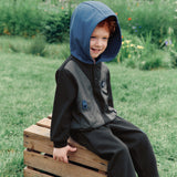 Dave&Bella Toddler Boys Carbon Black Hooded Warm Pant Suits