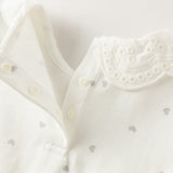 Dave&Bella Toddler Girls Pink/Beige Doll Collar Sweet Cozy Comfortable Cotton T-shirts