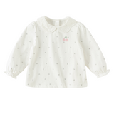 Dave&Bella Toddler Girls Pink/Beige Doll Collar Sweet Cozy Comfortable Cotton T-shirts