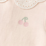 Dave&Bella Toddler Girls Pink/Beige Doll Collar Sweet Cozy Comfortable Cotton T-shirts