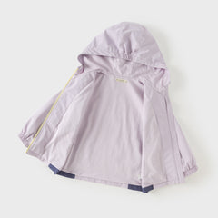 Dave&Bella Toddler Girls/Boys Purple/Navy Classic Waterproof Hooded Jackets