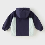 Dave&Bella Toddler Girls/Boys Purple/Navy Classic Waterproof Hooded Jackets