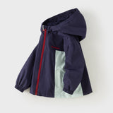 Dave&Bella Toddler Girls/Boys Purple/Navy Classic Waterproof Hooded Jackets