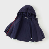 Dave&Bella Toddler Girls/Boys Purple/Navy Classic Waterproof Hooded Jackets