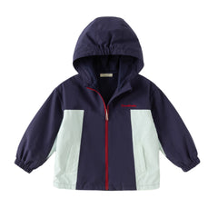 Dave&Bella Toddler Girls/Boys Purple/Navy Classic Waterproof Hooded Jackets