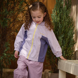 Dave&Bella Toddler Girls/Boys Purple/Navy Classic Waterproof Hooded Jackets