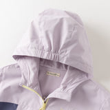 Dave&Bella Toddler Girls/Boys Purple/Navy Classic Waterproof Hooded Jackets