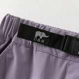 Dave&Bella Toddler Boys Purple/Light Khaki Adjustable-waistband Lightweight Pants