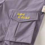 Dave&Bella Toddler Boys Purple/Light Khaki Adjustable-waistband Lightweight Pants