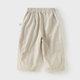 Dave&Bella Toddler Boys Purple/Light Khaki Adjustable-waistband Lightweight Pants