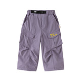 Dave&Bella Toddler Boys Purple/Light Khaki Adjustable-waistband Lightweight Pants
