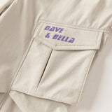 Dave&Bella Toddler Boys Purple/Light Khaki Adjustable-waistband Lightweight Pants
