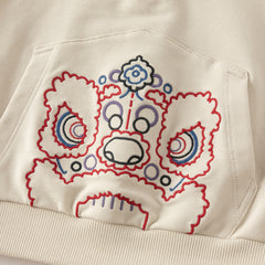 Dave&Bella Toddler Boys Apricot Traditional Chinese Embroidery Pant Suits